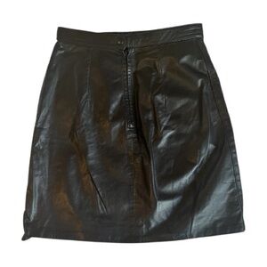 Reed’s A line Black Leather Skirt